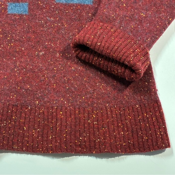 Pendleton Wool Adobe Bricks Crewneck Sweater Southwest Maroon Medium - Picture 4 of 5